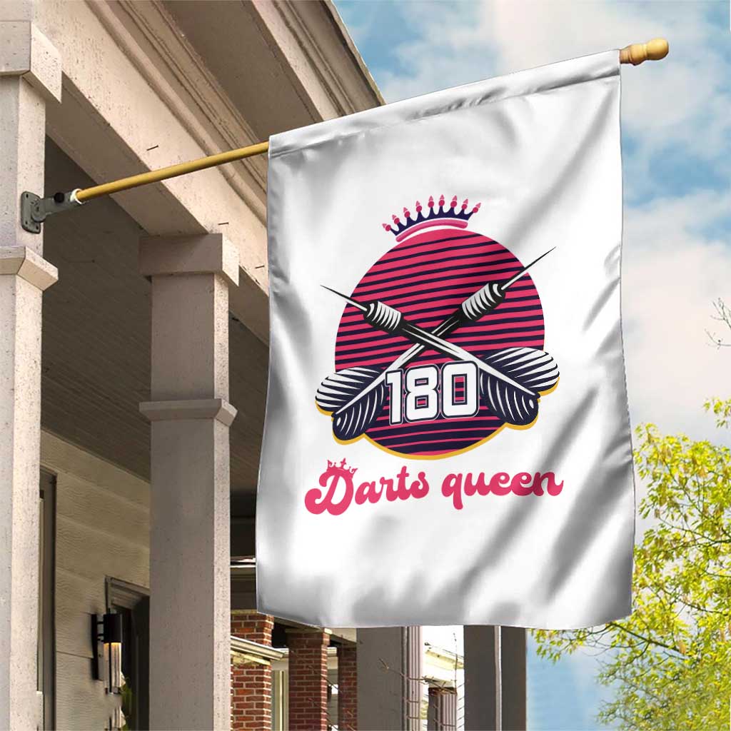 Darts Queen 180 Max Score Garden Flag Funny Bullseye Shooter Gift - Wonder Print Shop