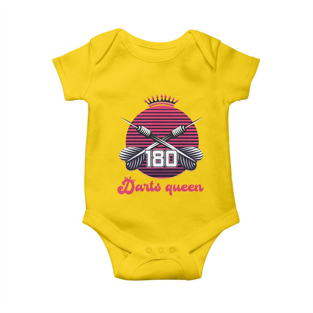 Darts Queen 180 Max Score Baby Onesie Funny Bullseye Shooter Gift - Wonder Print Shop