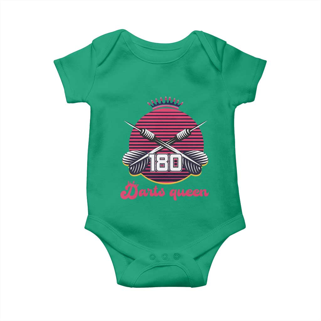Darts Queen 180 Max Score Baby Onesie Funny Bullseye Shooter Gift - Wonder Print Shop