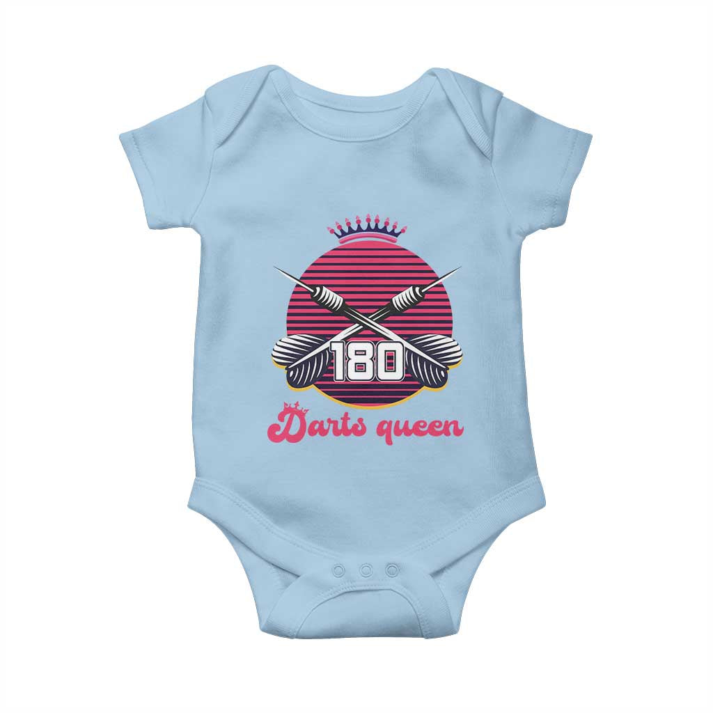 Darts Queen 180 Max Score Baby Onesie Funny Bullseye Shooter Gift - Wonder Print Shop
