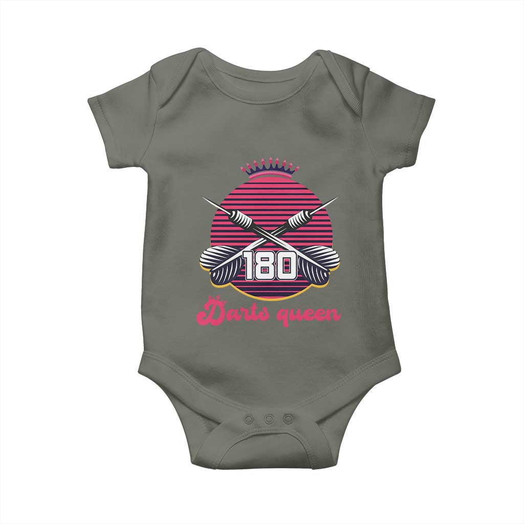 Darts Queen 180 Max Score Baby Onesie Funny Bullseye Shooter Gift - Wonder Print Shop