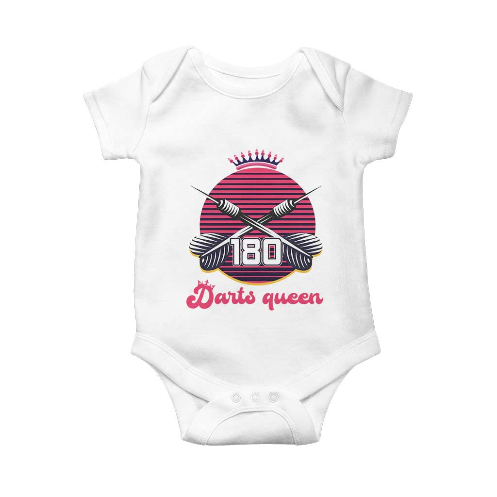 Darts Queen 180 Max Score Baby Onesie Funny Bullseye Shooter Gift - Wonder Print Shop