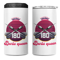 Darts Queen 180 Max Score 4 in 1 Can Cooler Tumbler Funny Bullseye Shooter Gift - Wonder Print Shop