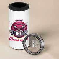 Darts Queen 180 Max Score 4 in 1 Can Cooler Tumbler Funny Bullseye Shooter Gift - Wonder Print Shop