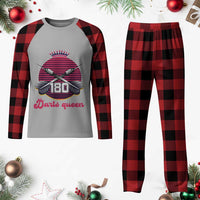 Darts Queen 180 Max Score Plaid Pajama Set Funny Bullseye Shooter Gift - Wonder Print Shop