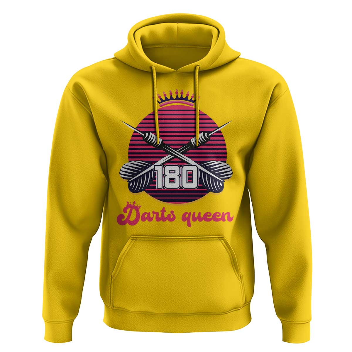 Darts Queen 180 Max Score Hoodie Funny Bullseye Shooter Gift - Wonder Print Shop