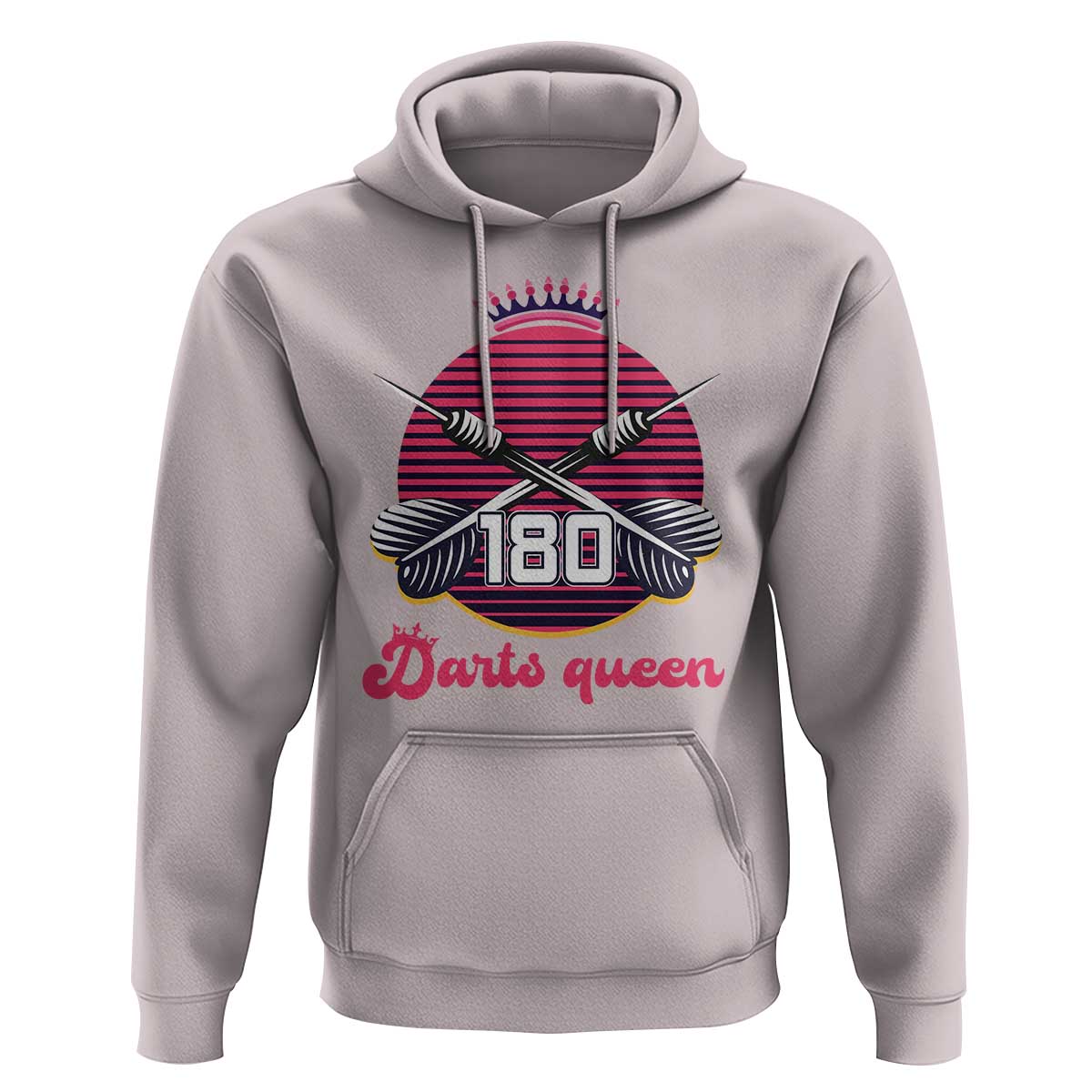 Darts Queen 180 Max Score Hoodie Funny Bullseye Shooter Gift - Wonder Print Shop