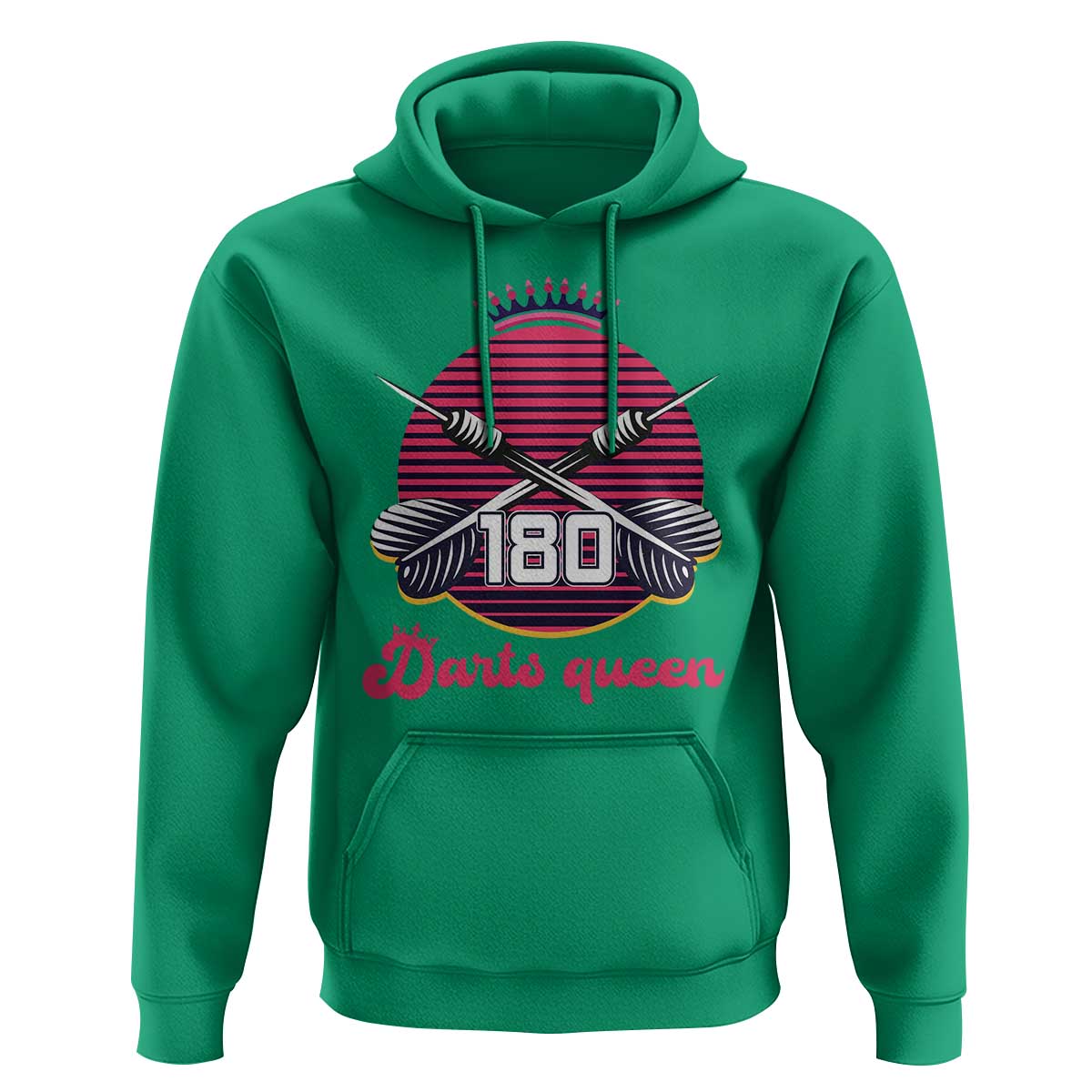 Darts Queen 180 Max Score Hoodie Funny Bullseye Shooter Gift - Wonder Print Shop