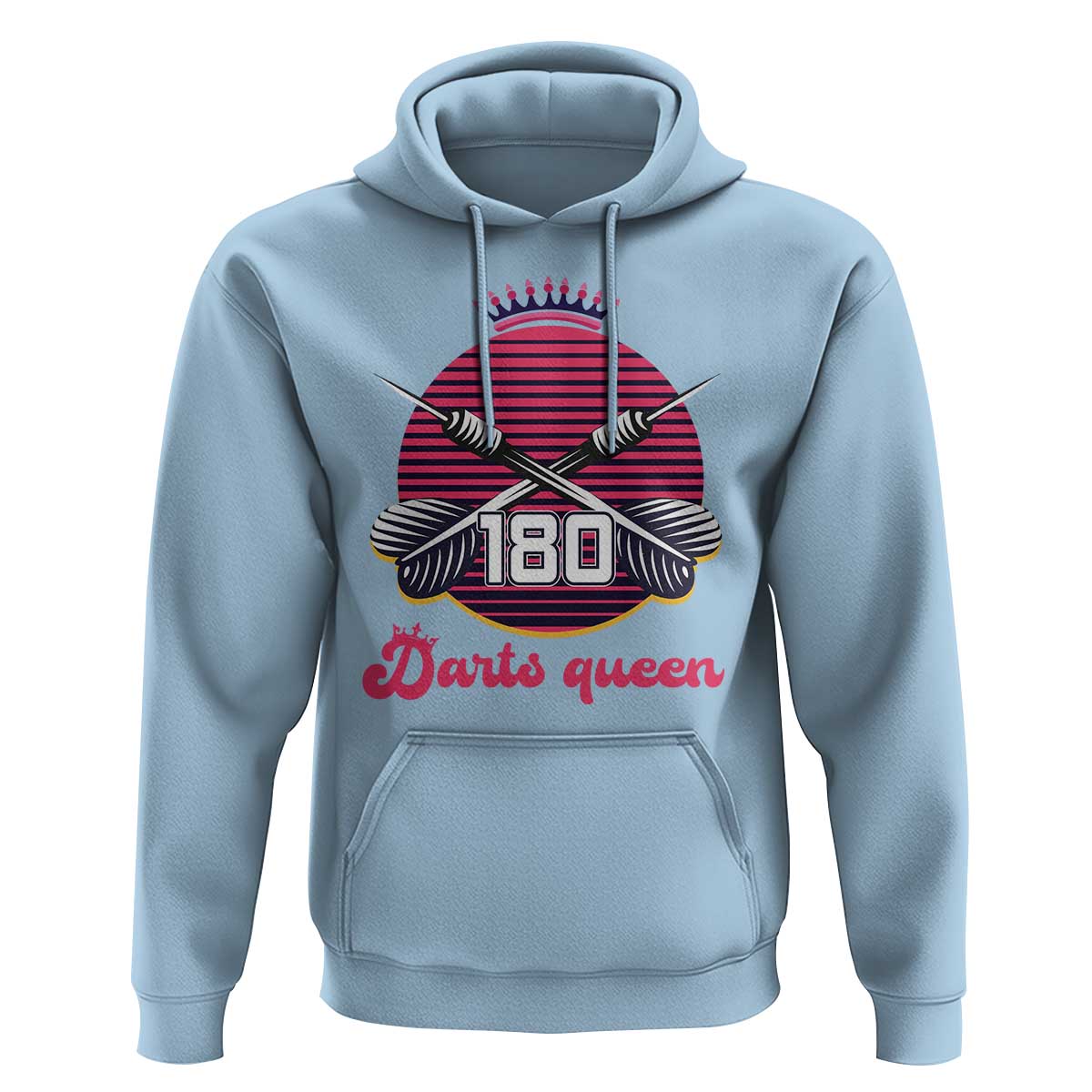 Darts Queen 180 Max Score Hoodie Funny Bullseye Shooter Gift - Wonder Print Shop