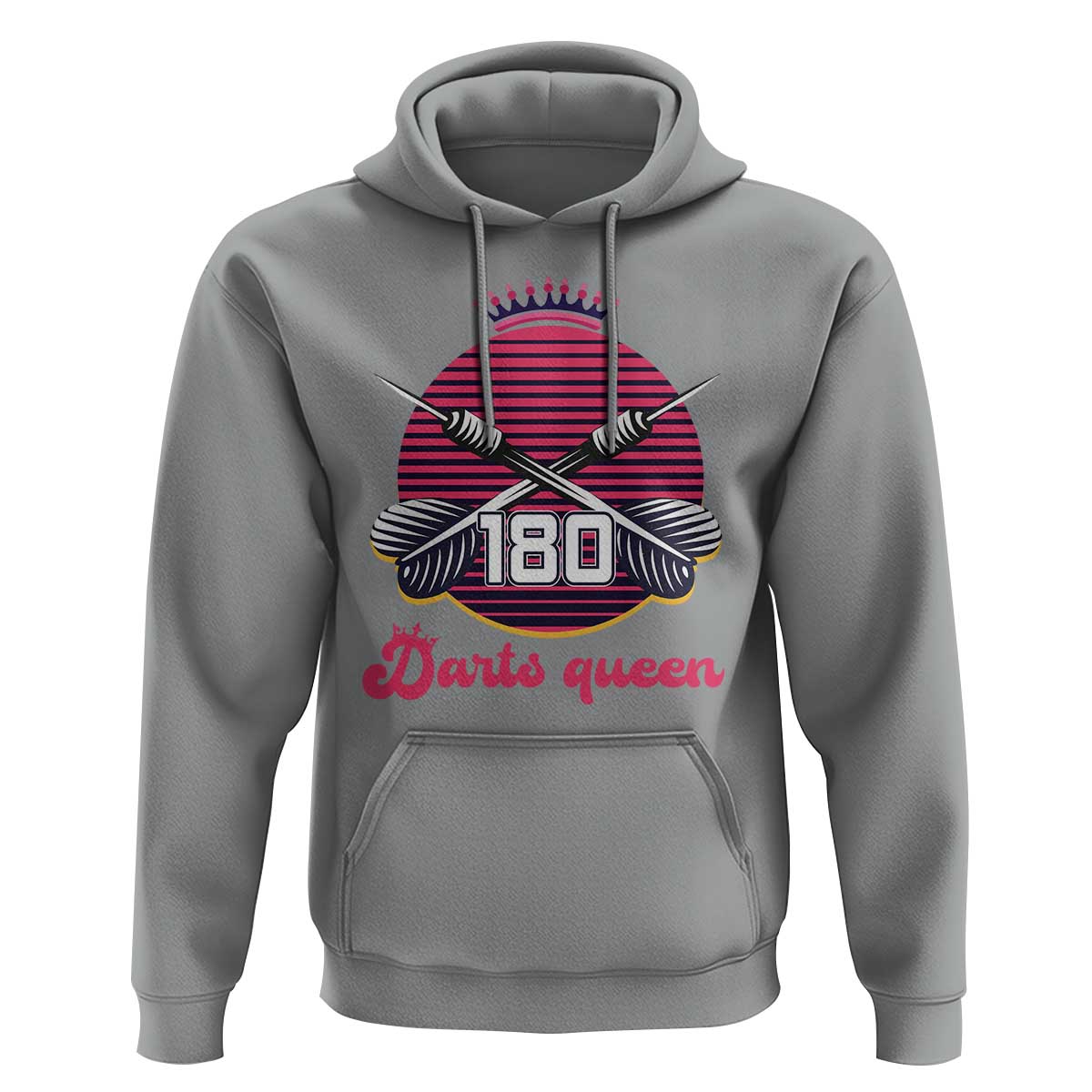 Darts Queen 180 Max Score Hoodie Funny Bullseye Shooter Gift - Wonder Print Shop