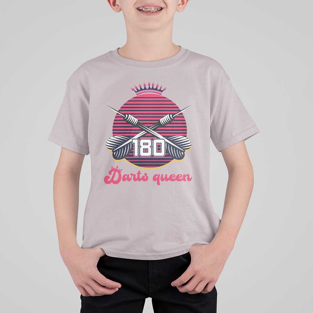 Darts Queen 180 Max Score T Shirt For Kid Funny Bullseye Shooter Gift - Wonder Print Shop