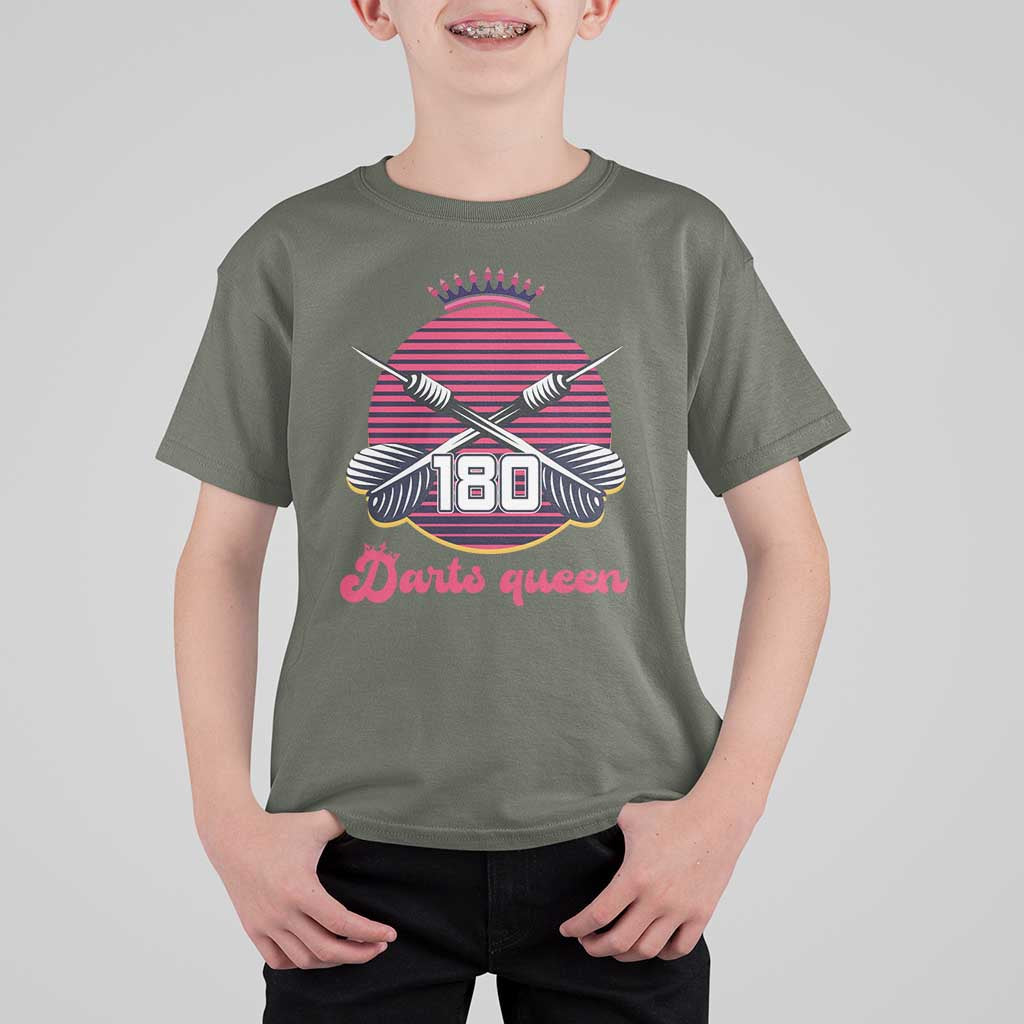 Darts Queen 180 Max Score T Shirt For Kid Funny Bullseye Shooter Gift - Wonder Print Shop