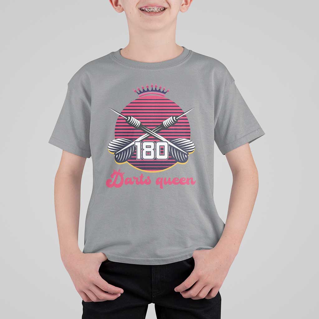 Darts Queen 180 Max Score T Shirt For Kid Funny Bullseye Shooter Gift - Wonder Print Shop