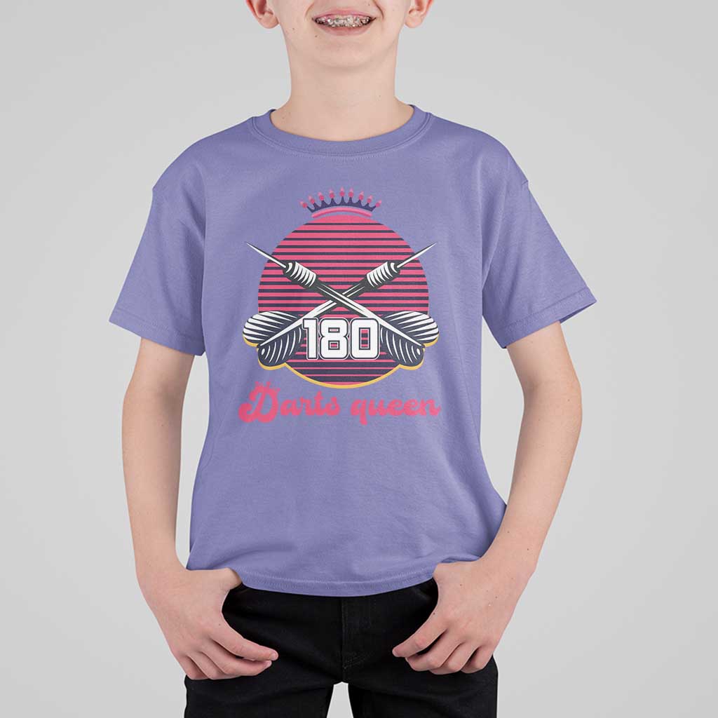 Darts Queen 180 Max Score T Shirt For Kid Funny Bullseye Shooter Gift - Wonder Print Shop