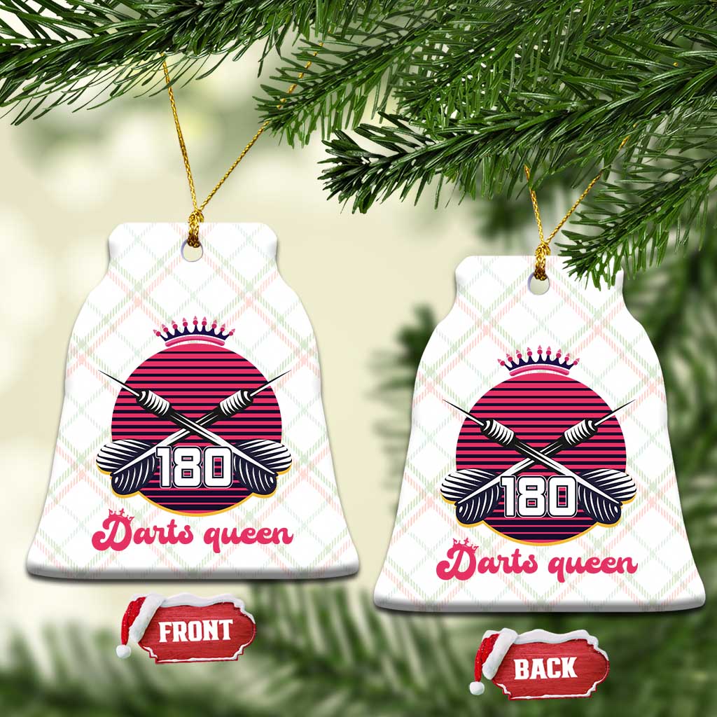 Darts Queen 180 Max Score Ceramic Ornament Funny Bullseye Shooter Gift - Wonder Print Shop