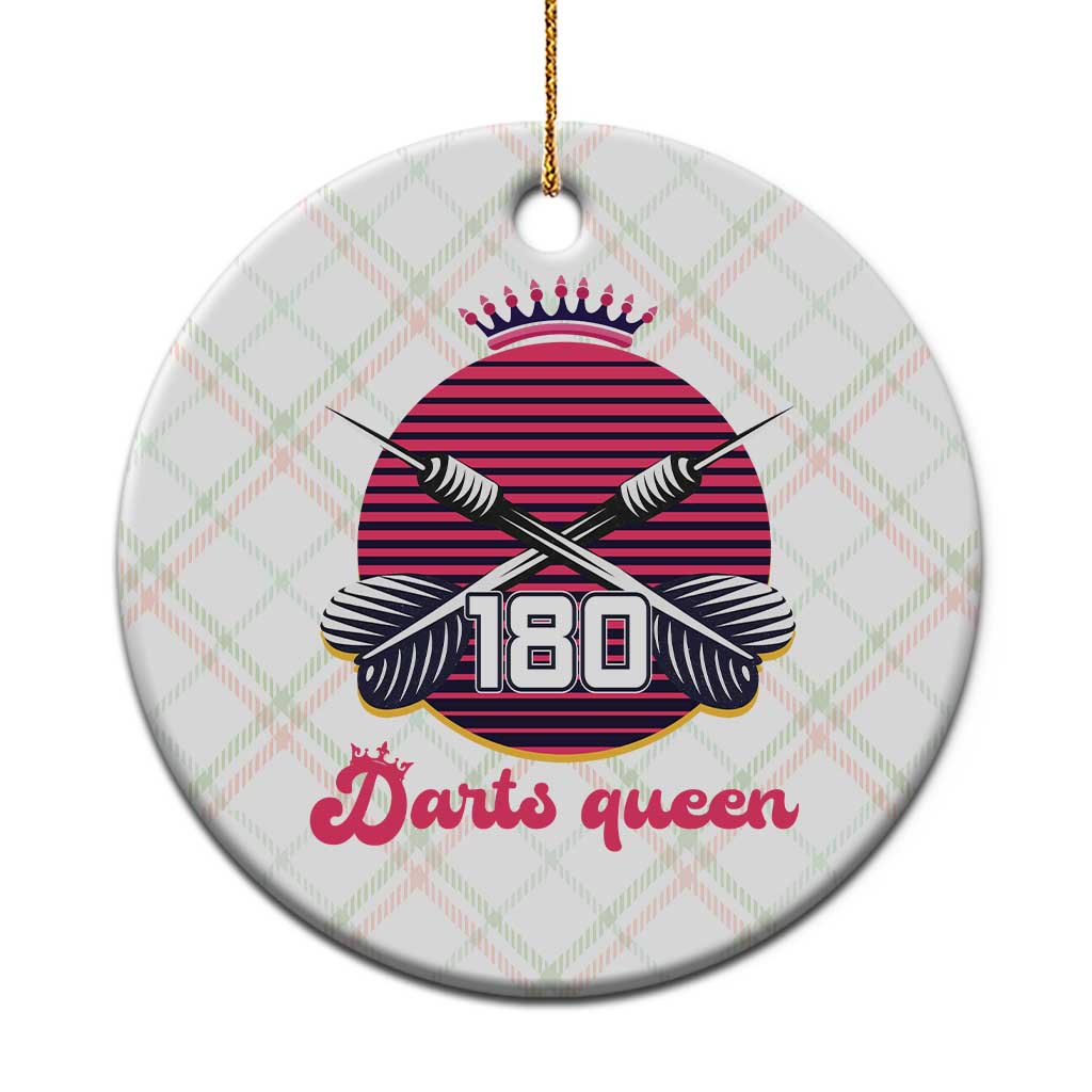 Darts Queen 180 Max Score Ceramic Ornament Funny Bullseye Shooter Gift - Wonder Print Shop