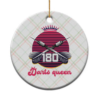 Darts Queen 180 Max Score Ceramic Ornament Funny Bullseye Shooter Gift - Wonder Print Shop