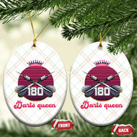 Darts Queen 180 Max Score Ceramic Ornament Funny Bullseye Shooter Gift - Wonder Print Shop