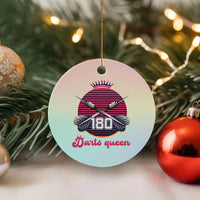 Darts Queen 180 Max Score Ceramic Ornament Funny Bullseye Shooter Gift - Wonder Print Shop