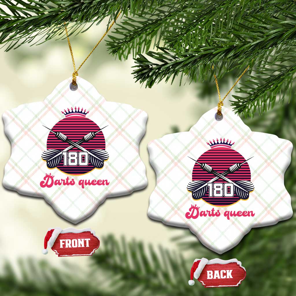 Darts Queen 180 Max Score Ceramic Ornament Funny Bullseye Shooter Gift - Wonder Print Shop