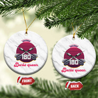 Darts Queen 180 Max Score Ceramic Ornament Funny Bullseye Shooter Gift - Wonder Print Shop