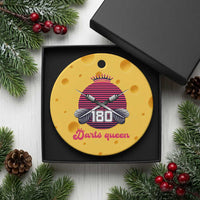 Darts Queen 180 Max Score Ceramic Ornament Funny Bullseye Shooter Gift - Wonder Print Shop