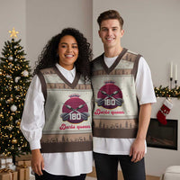 Darts Queen 180 Max Score V-Neck Knit Sweater Vest Funny Bullseye Shooter Gift - Wonder Print Shop