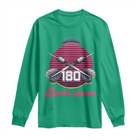 Darts Queen 180 Max Score Long Sleeve Shirt Funny Bullseye Shooter Gift - Wonder Print Shop