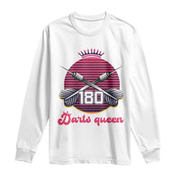Darts Queen 180 Max Score Long Sleeve Shirt Funny Bullseye Shooter Gift - Wonder Print Shop