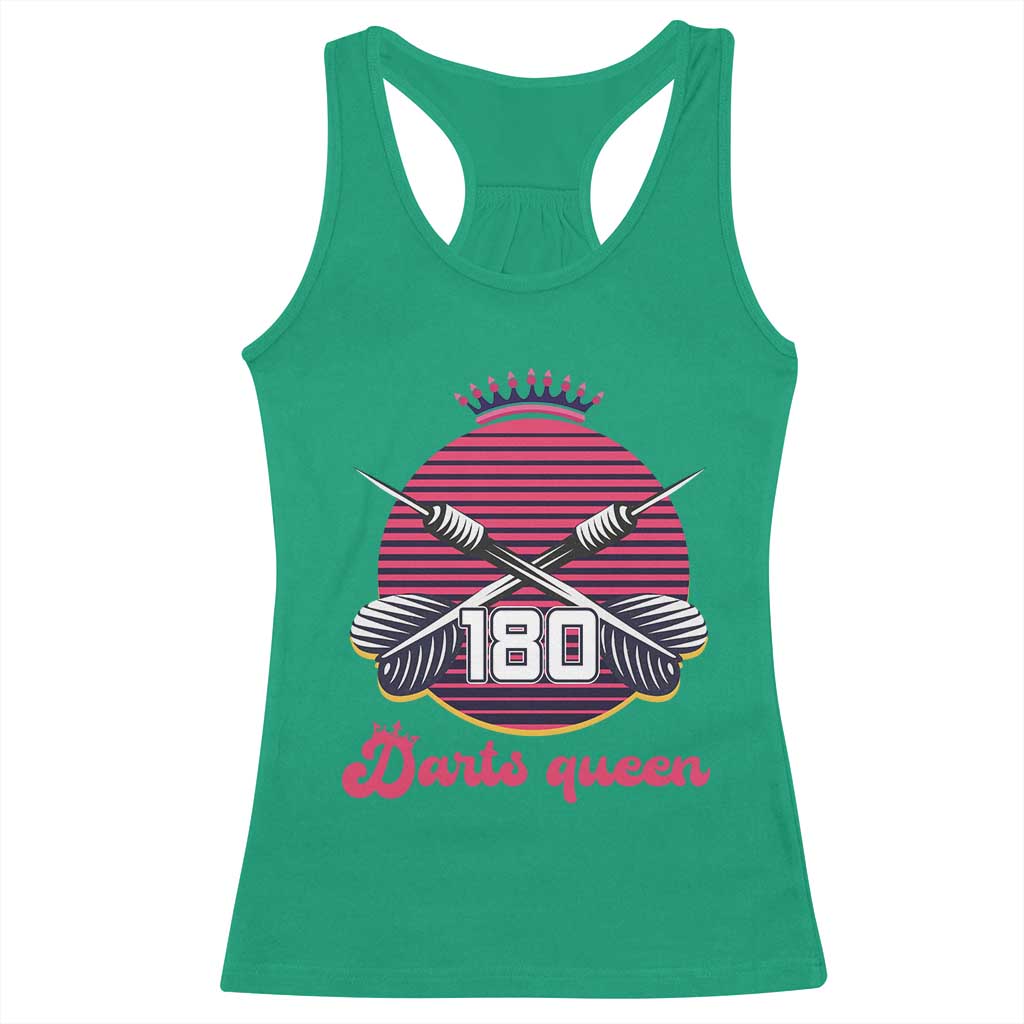Darts Queen 180 Max Score Racerback Tank Top Funny Bullseye Shooter Gift - Wonder Print Shop