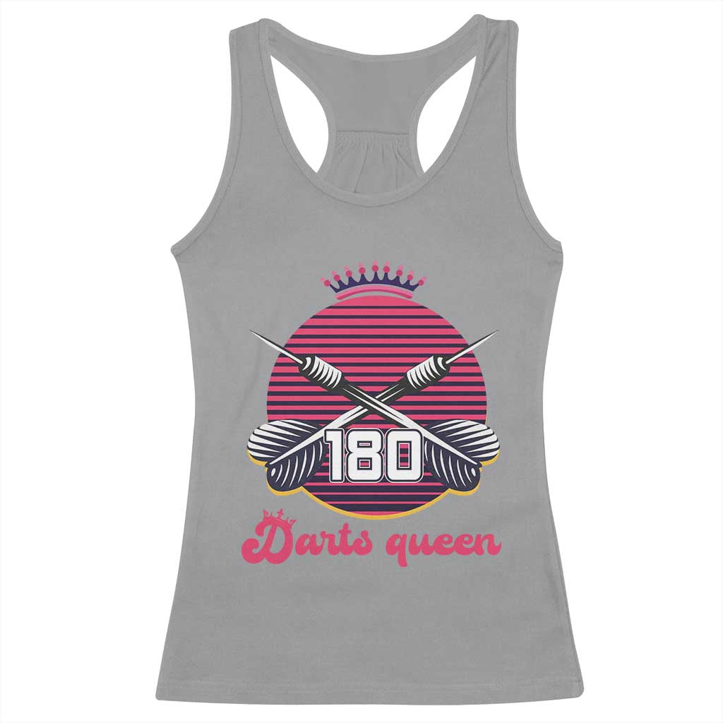 Darts Queen 180 Max Score Racerback Tank Top Funny Bullseye Shooter Gift - Wonder Print Shop