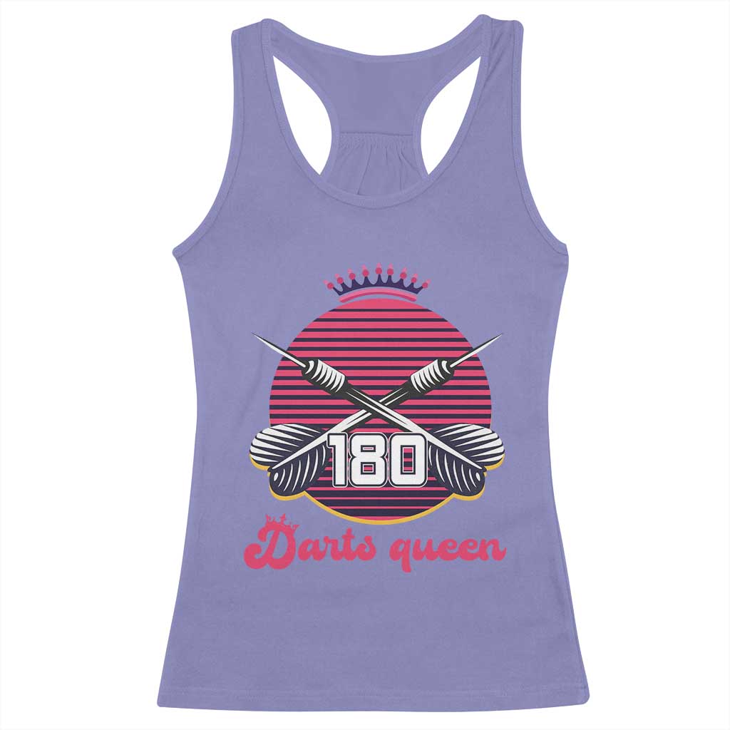 Darts Queen 180 Max Score Racerback Tank Top Funny Bullseye Shooter Gift - Wonder Print Shop
