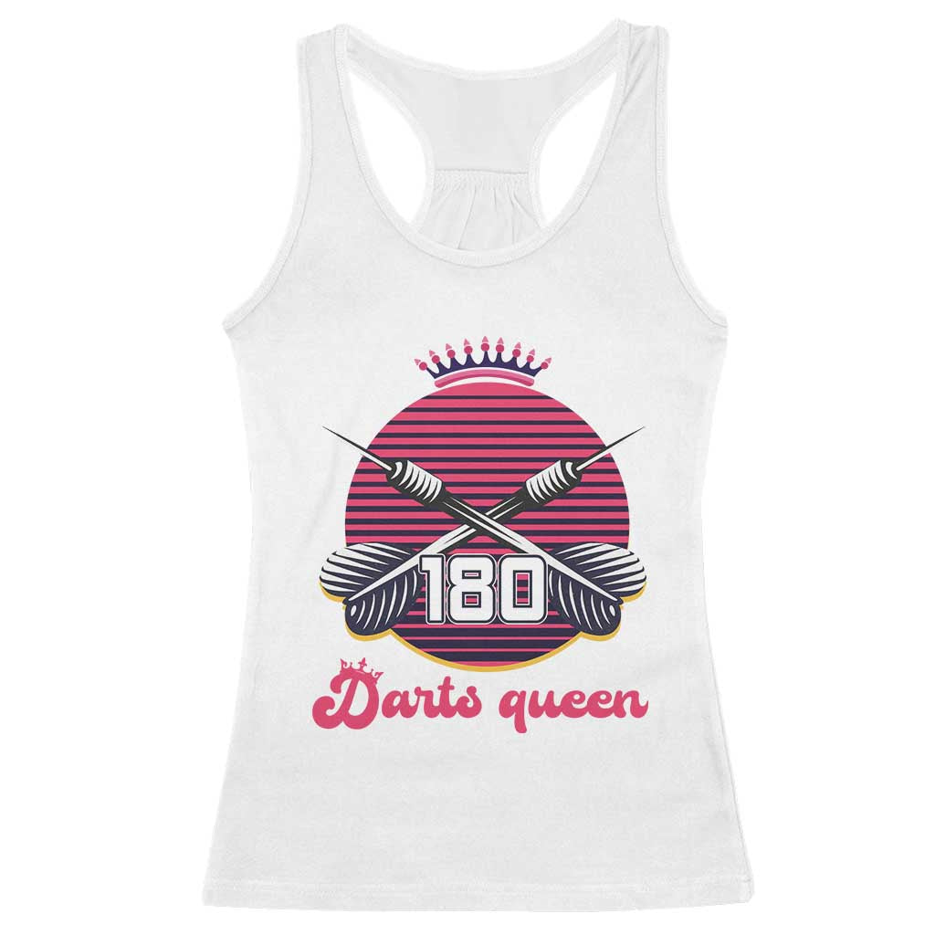 Darts Queen 180 Max Score Racerback Tank Top Funny Bullseye Shooter Gift - Wonder Print Shop