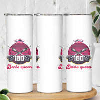 Darts Queen 180 Max Score Skinny Tumbler Funny Bullseye Shooter Gift - Wonder Print Shop