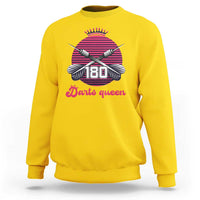 Darts Queen 180 Max Score Sweatshirt Funny Bullseye Shooter Gift - Wonder Print Shop