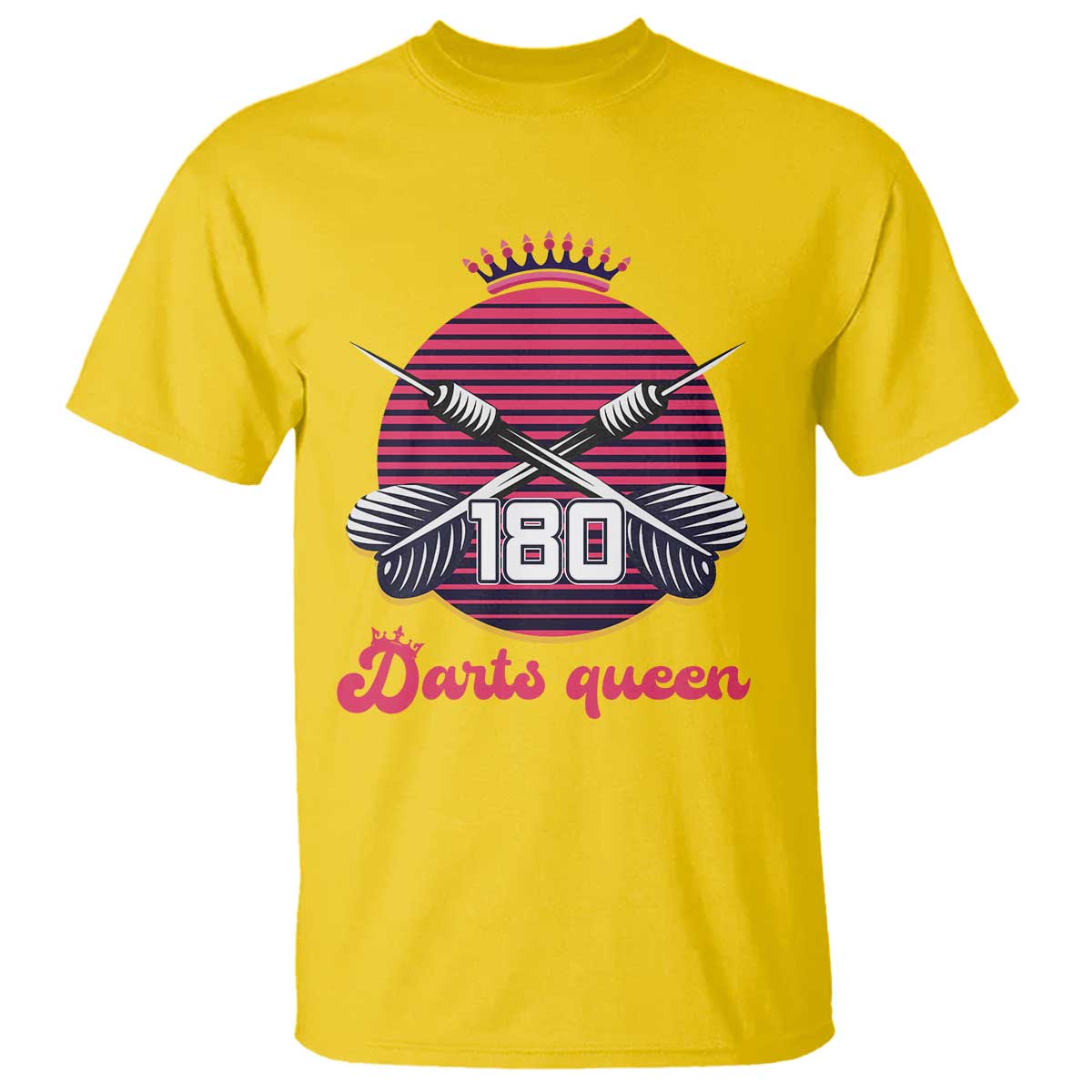 Darts Queen 180 Max Score T Shirt Funny Bullseye Shooter Gift - Wonder Print Shop