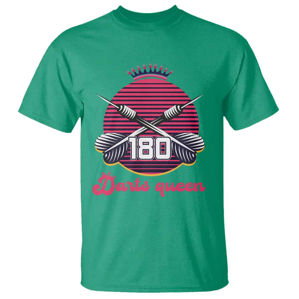 Darts Queen 180 Max Score T Shirt Funny Bullseye Shooter Gift - Wonder Print Shop