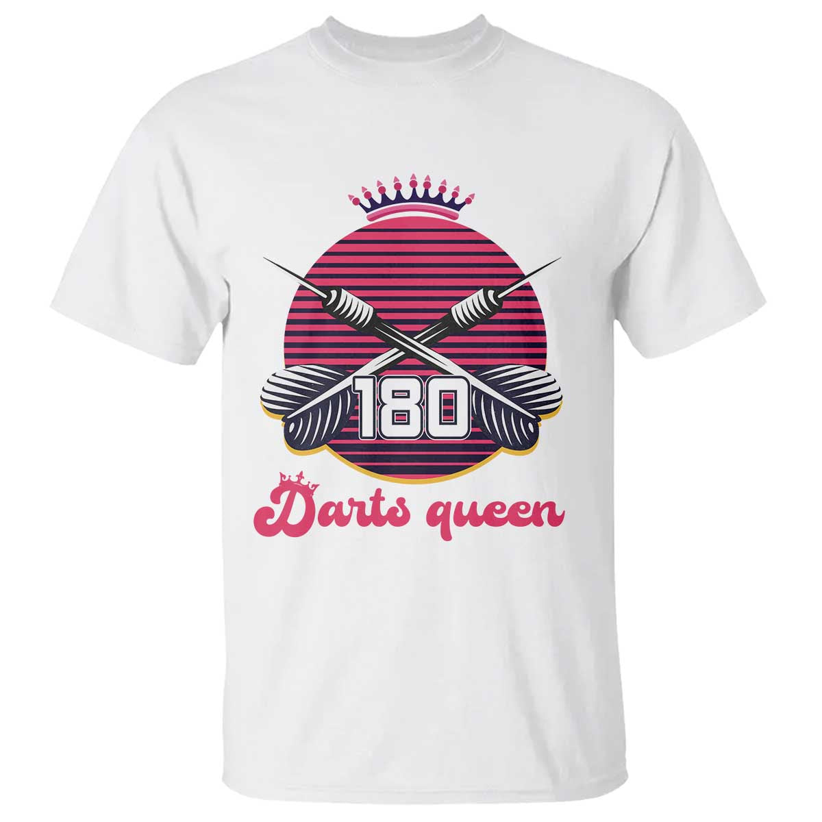 Darts Queen 180 Max Score T Shirt Funny Bullseye Shooter Gift - Wonder Print Shop