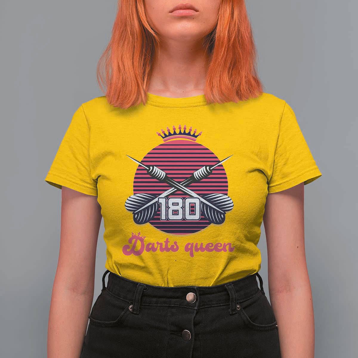 Darts Queen 180 Max Score T Shirt For Women Funny Bullseye Shooter Gift - Wonder Print Shop