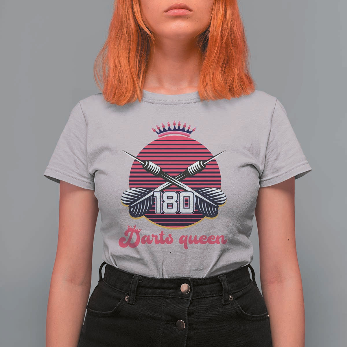 Darts Queen 180 Max Score T Shirt For Women Funny Bullseye Shooter Gift - Wonder Print Shop