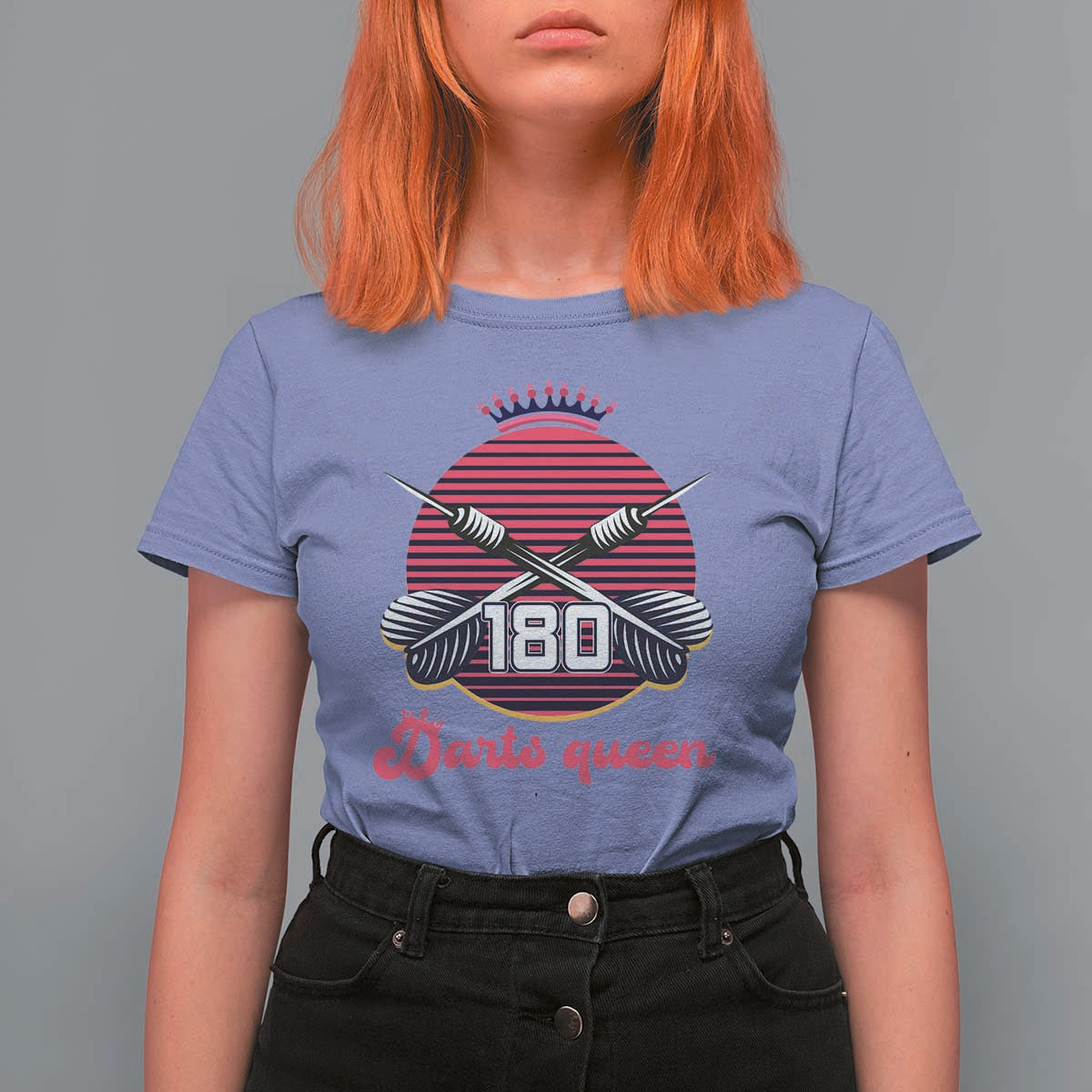 Darts Queen 180 Max Score T Shirt For Women Funny Bullseye Shooter Gift - Wonder Print Shop