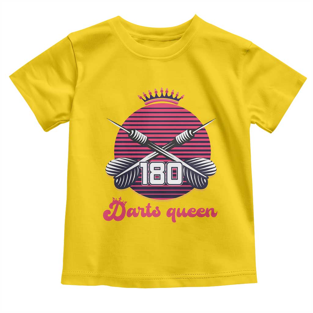 Darts Queen 180 Max Score Toddler T Shirt Funny Bullseye Shooter Gift - Wonder Print Shop