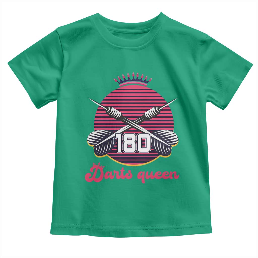 Darts Queen 180 Max Score Toddler T Shirt Funny Bullseye Shooter Gift - Wonder Print Shop