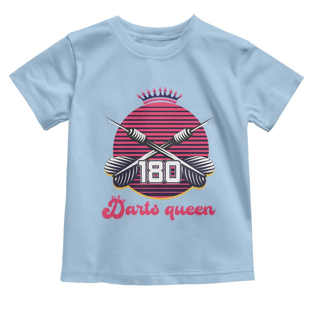 Darts Queen 180 Max Score Toddler T Shirt Funny Bullseye Shooter Gift - Wonder Print Shop