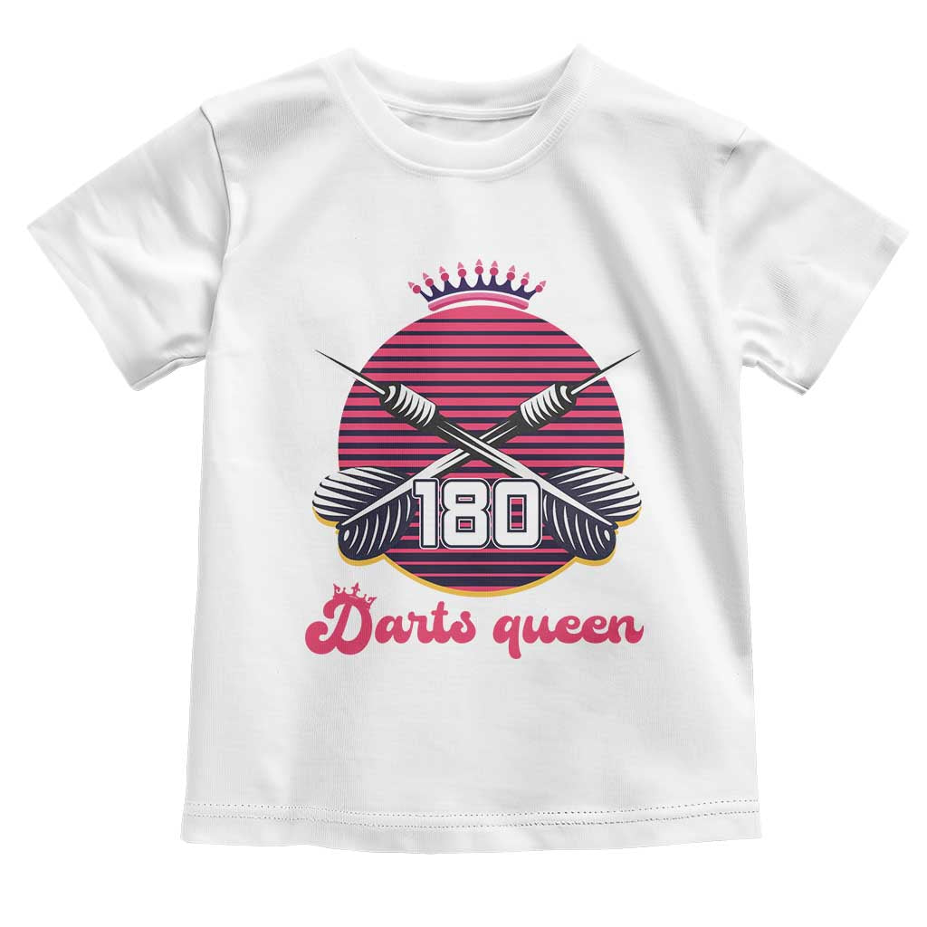 Darts Queen 180 Max Score Toddler T Shirt Funny Bullseye Shooter Gift - Wonder Print Shop
