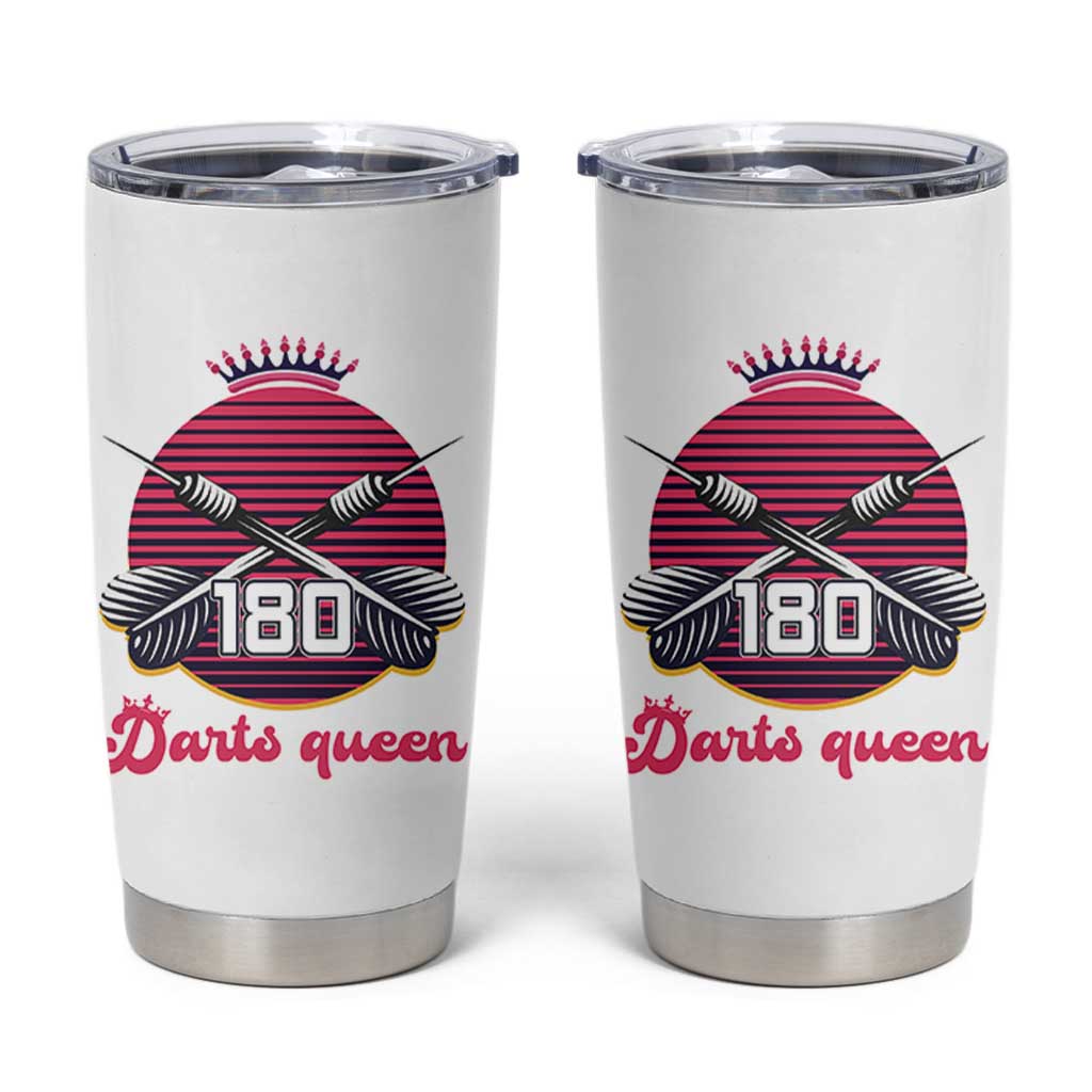 Darts Queen 180 Max Score Tumbler Cup Funny Bullseye Shooter Gift - Wonder Print Shop
