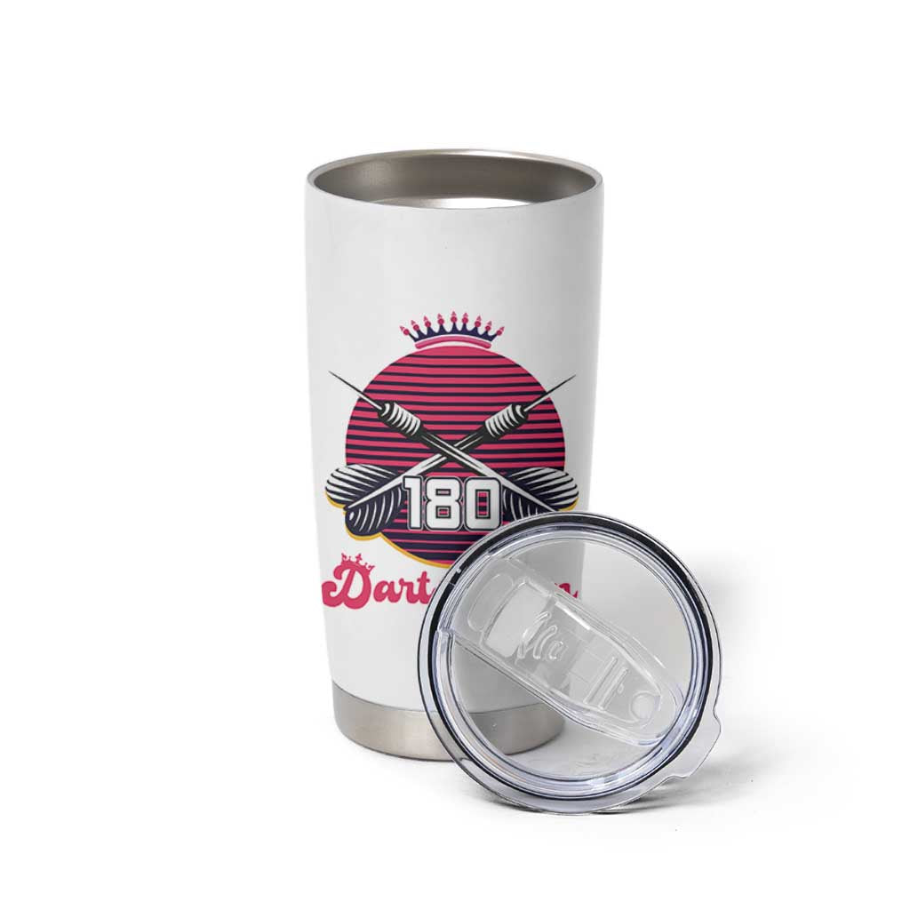 Darts Queen 180 Max Score Tumbler Cup Funny Bullseye Shooter Gift - Wonder Print Shop