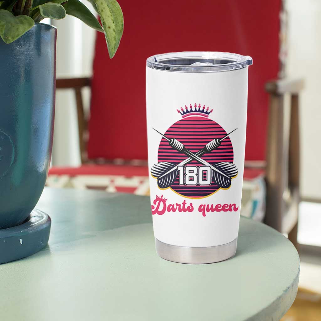 Darts Queen 180 Max Score Tumbler Cup Funny Bullseye Shooter Gift - Wonder Print Shop