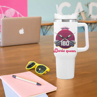 Darts Queen 180 Max Score Tumbler With Handle Funny Bullseye Shooter Gift - Wonder Print Shop