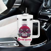 Darts Queen 180 Max Score Tumbler With Handle Funny Bullseye Shooter Gift - Wonder Print Shop